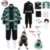 Demon Slayer: Kimetsu no Yaiba: Kamado Tanjirou | Green Kimono Cosplay Costume Set