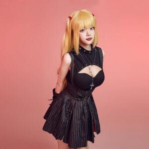 Death Note MisaMisa Black Gothic Dress Cosplay Costume