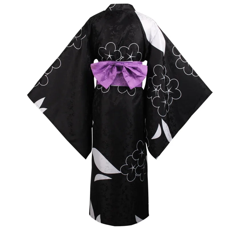 My Dress Up Darling: Marin Kitagawa | Traditional Black and Purple Patterned Kimono Cosplay Costume