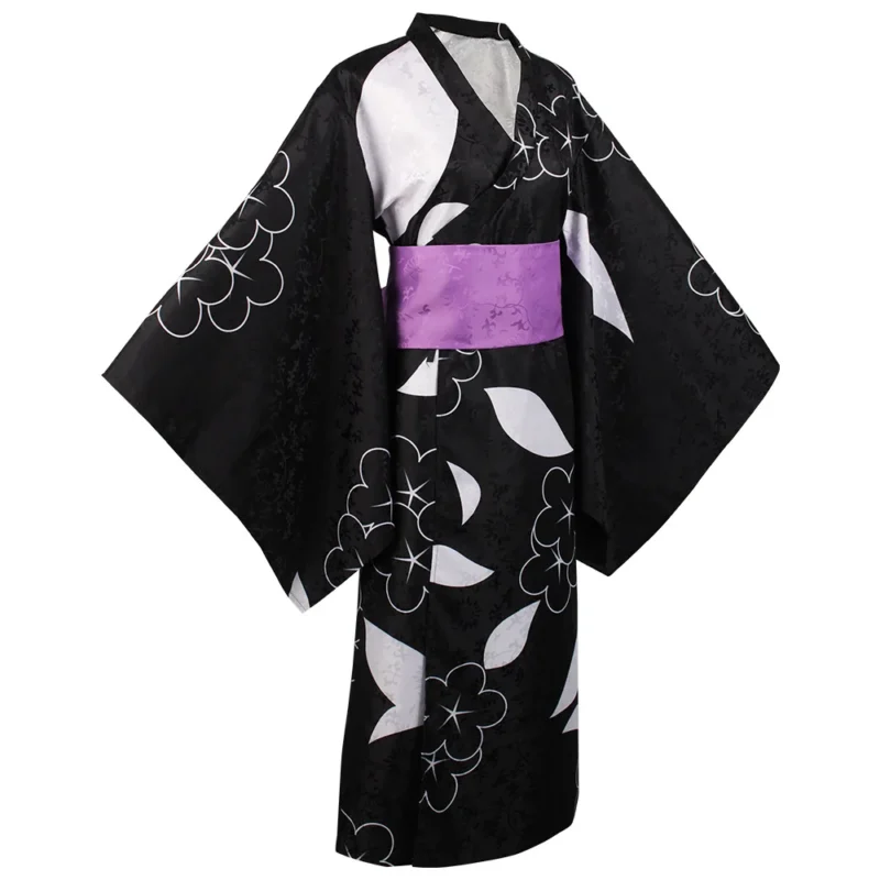 My Dress Up Darling: Marin Kitagawa | Traditional Black and Purple Patterned Kimono Cosplay Costume