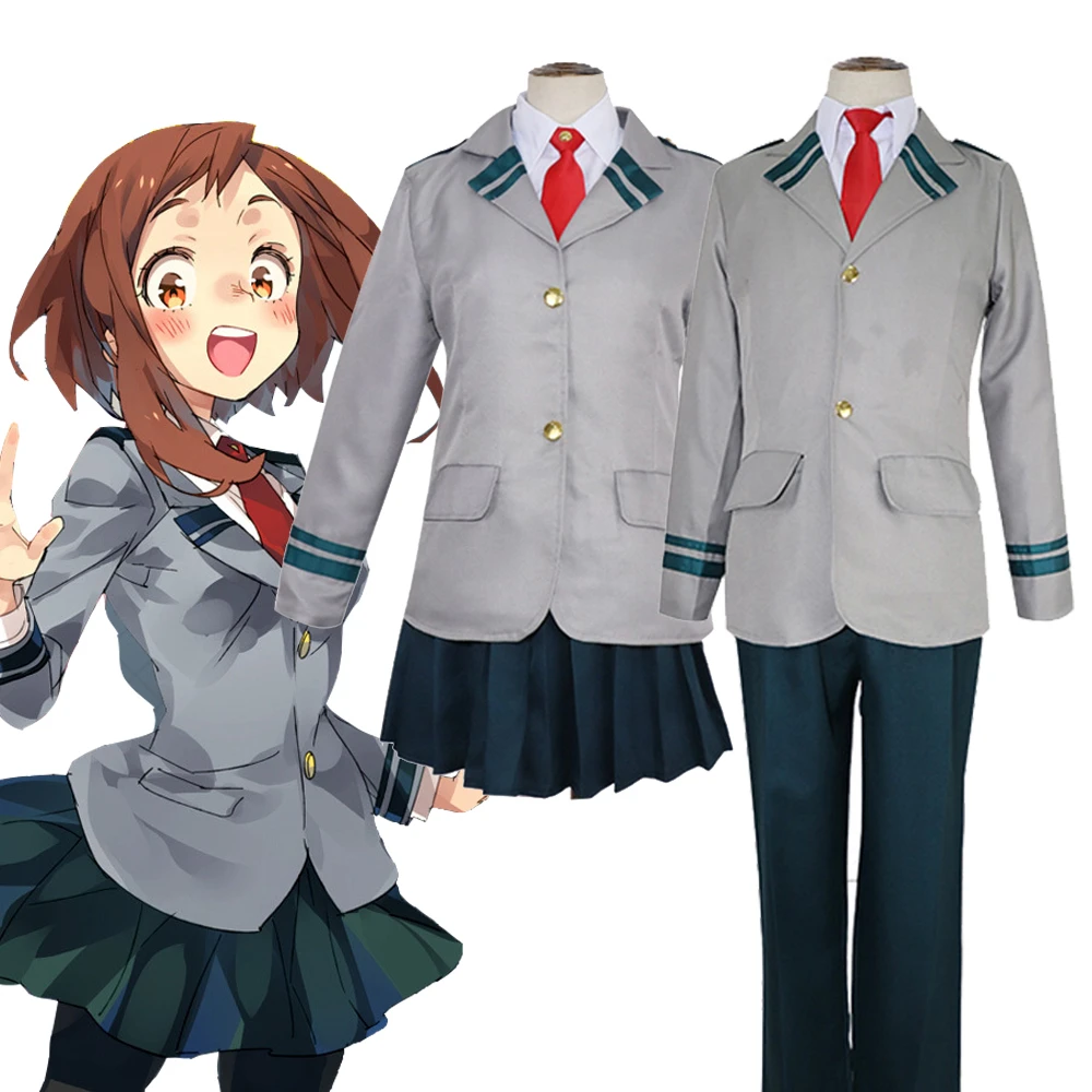 My Hero Academia: Ochaco Uraraka and Midoriya Izuku | U.A. School Uniform Cosplay Costume