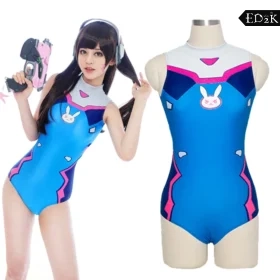 Overwatch: D.Va | White and Pink Battle Suit Cosplay Costume