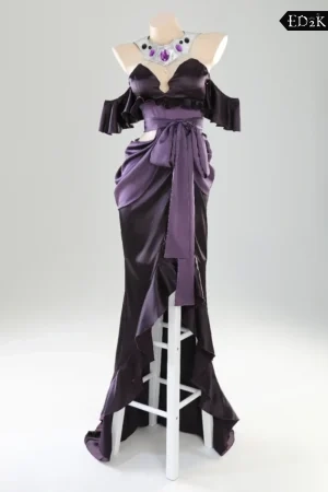 Alternative view of OVERLORD: Albedo | Purple Gothic Dress Cosplay Costume