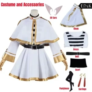 Frieren: Beyond Journey's End: Frieren | Magician Dress Cosplay Costume Set