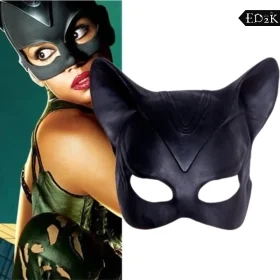 DC Comics: Batman Catwoman | Black Latex Mask Cosplay Props
