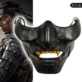 Ghost of Tsushima: Jin Sakai | Black Resin Mask Cosplay Props