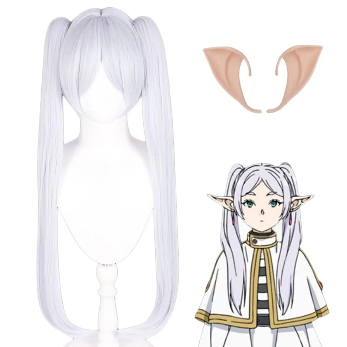 Frieren: Beyond Journey’s End: Frieren | Silver Gray Long Straight Wig Cosplay Wig