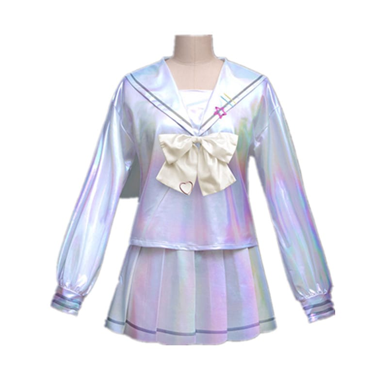 Alternative view of NEEDY GIRL OVERDOSE: KAngel (Rain) | White Uniform Cosplay Costume