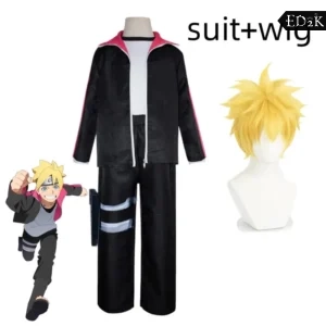 Boruto: Naruto Next Generations: Boruto Uzumaki | Black Ninja Coat Cosplay Costume Set