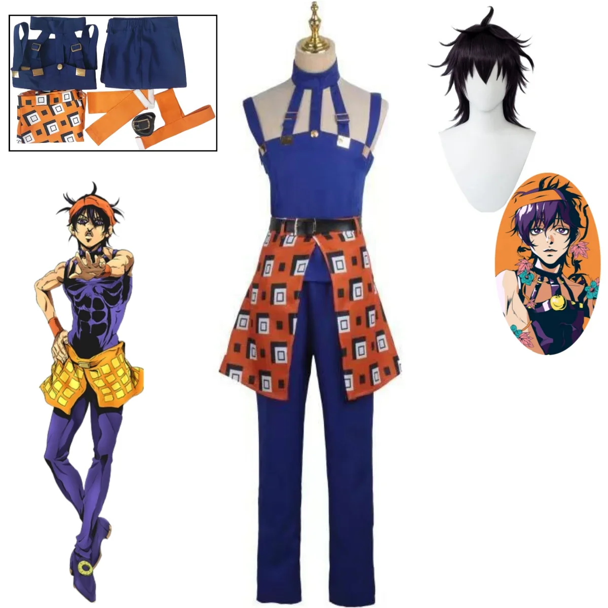 JoJo’s Bizarre Adventure: Narancia Ghirga | Golden Wind Suit Cosplay Costume Set