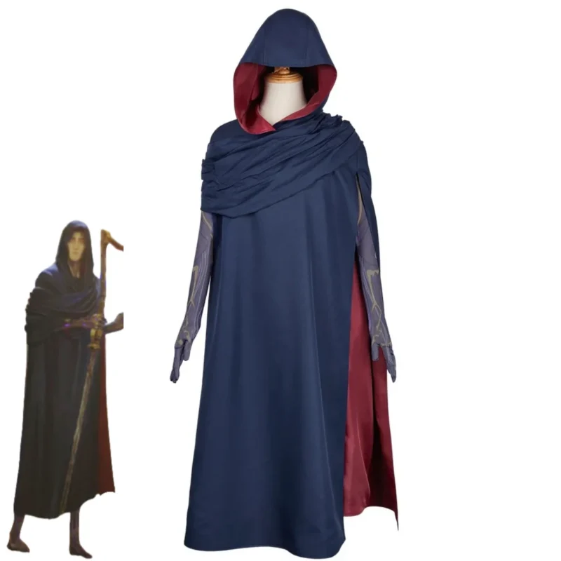 Alternative view of League of Legends: Arcane Viktor | Black Hooded Cloak Robe Cosplay Costume