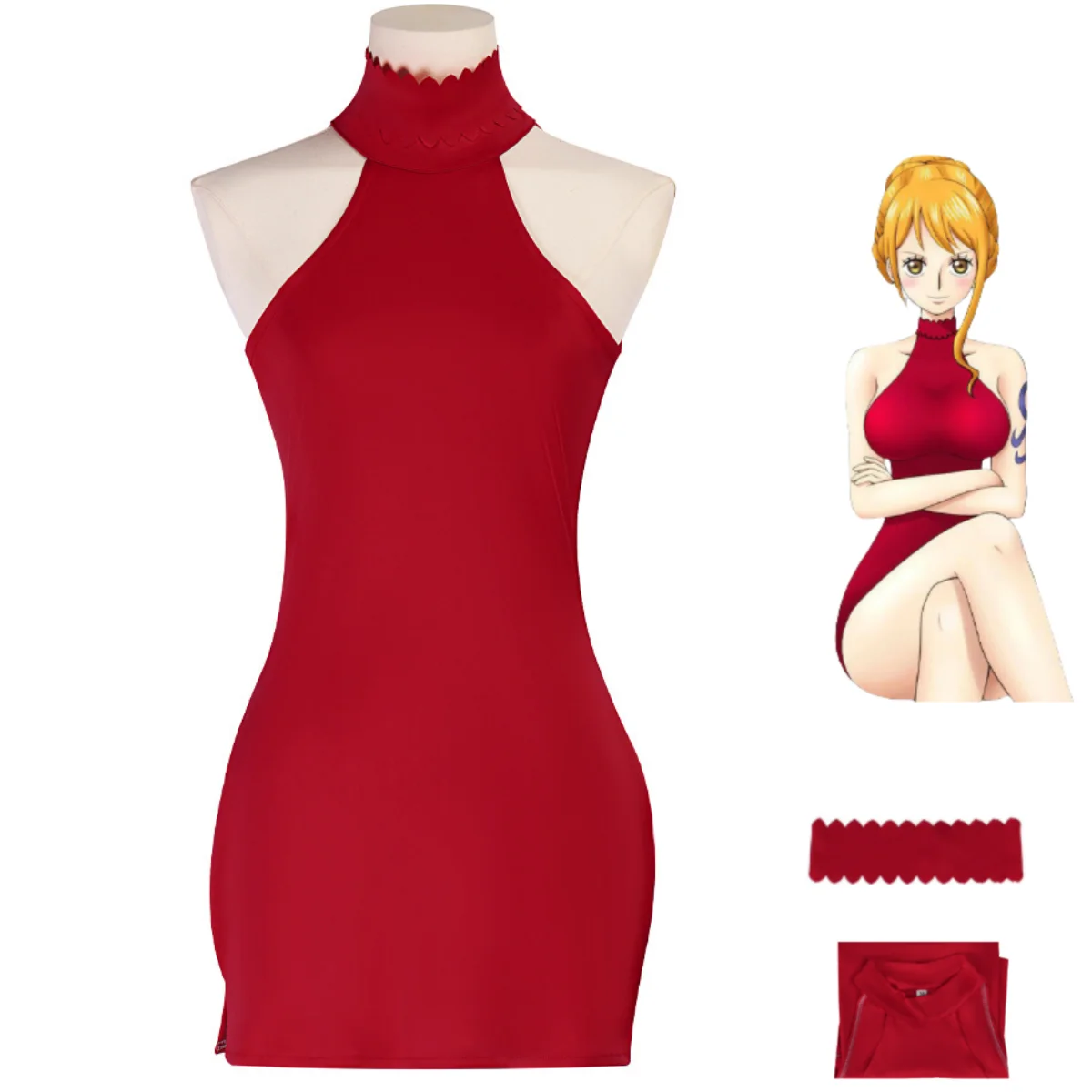 One Piece: Nami | Red Dress Cosplay Costume