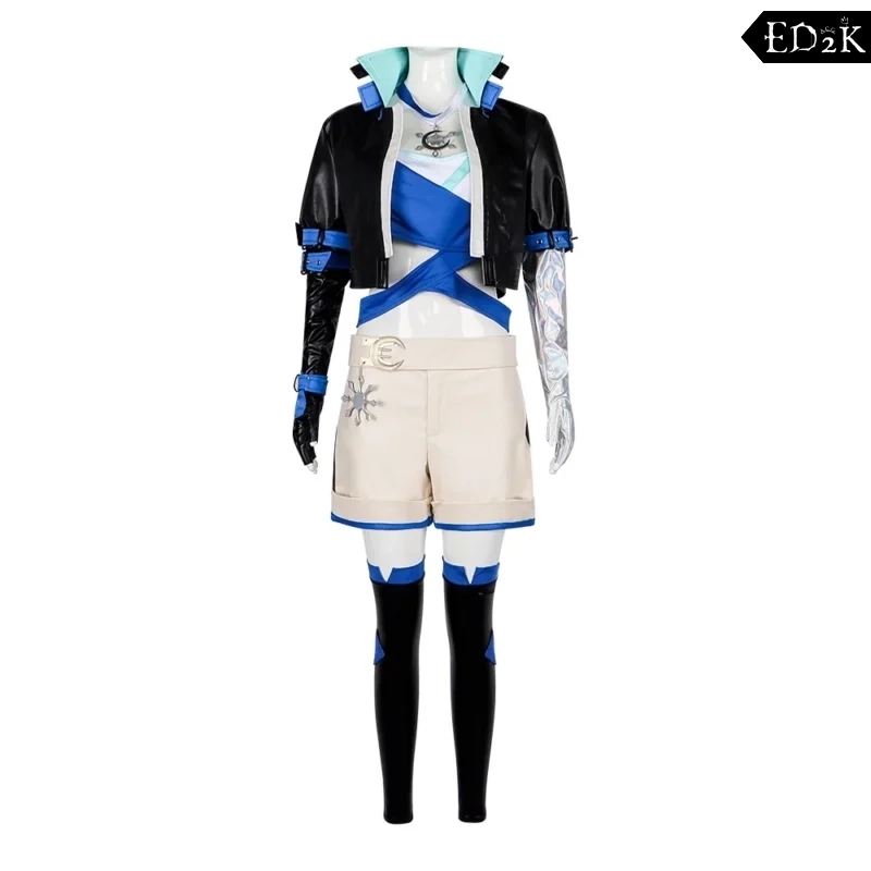 Alternative view of Marvel Rivals: Seol Hee | Fantasy Ice Moon Floral Cosplay Costume