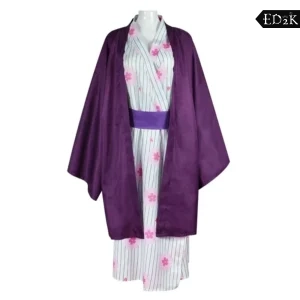 Demon Slayer: kimetsu no Yaiba: Kanroji Mitsuri | Purple Kimono Cosplay Costume Set