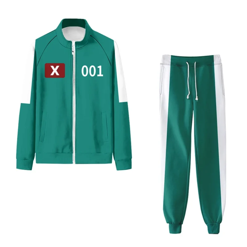 Alternative view of Survival Game: Seong Gi-hun | Green Tracksuit Cosplay Costume Set