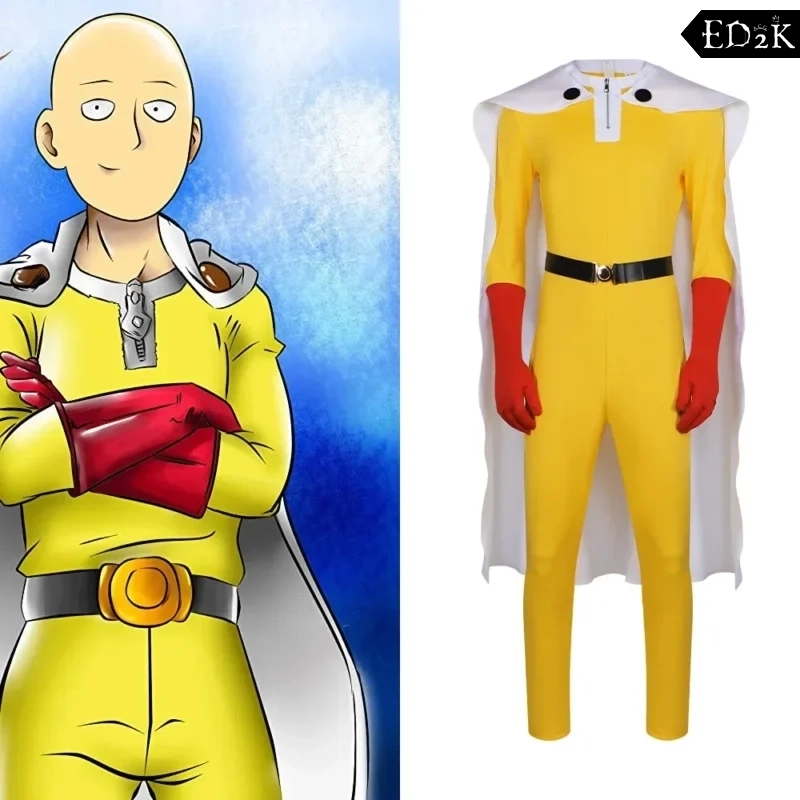 One Punch Man: Saitama | Yellow Jumpsuit Cosplay Costume