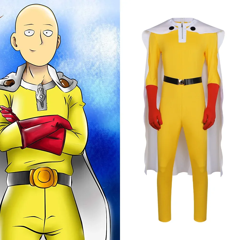 One Punch Man: Saitama | Yellow Jumpsuit Cosplay Costume