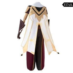 Genshin Impact: Aether | Brown Traveler Outfit Cosplay Costume Set