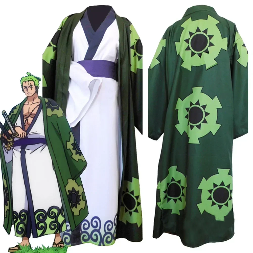 One Piece: Roronoa Zoro | Green Kimono Cosplay Costume