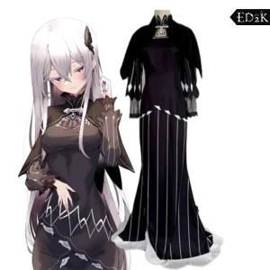 Re: Zero - Starting Life in Another World: Echidna | Black Gothic Dress Cosplay Costume Set