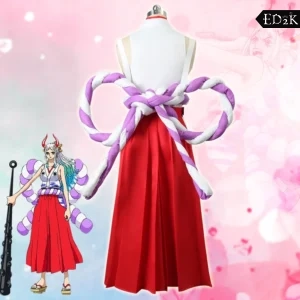 One Piece: Yamato | White and Red Kimono Cosplay Costume Set