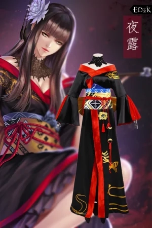 Final Fantasy XIV: Yotsuyu | Black Kimono Cosplay Costume