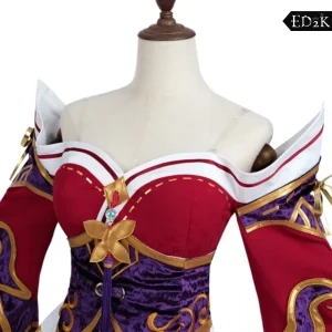 League of Legends: The Nine-Tailed Fox Ahri | Red Dress Cosplay Costume