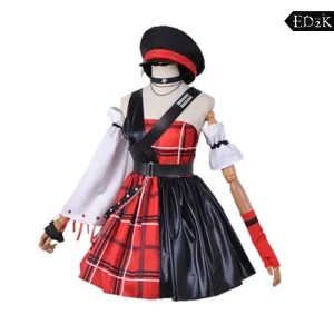 Alternative view of Honor of Kings: Xiao Qiao | Plaid Skirt Cosplay Costume Set