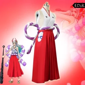 One Piece: Yamato | White and Red Kimono Cosplay Costume Set