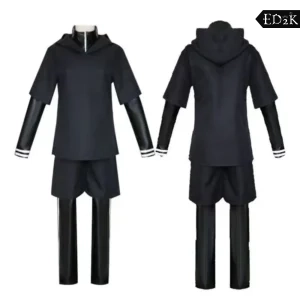 Alternative view of Tokyo Ghoul: Kaneki Ken | Black Hoodie and Ghoul Mask Cosplay Costume