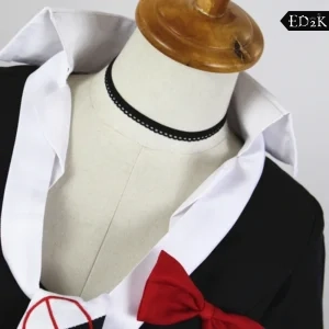 Danganronpa: Junko Enoshima | Red and Black Monokuma Cafe Uniform Cosplay Costume