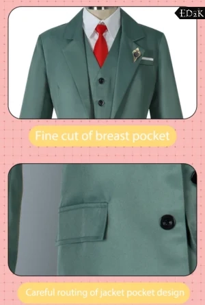 Spy x Family: Loid Forger | Green Suit and Tie Cosplay Costume Set