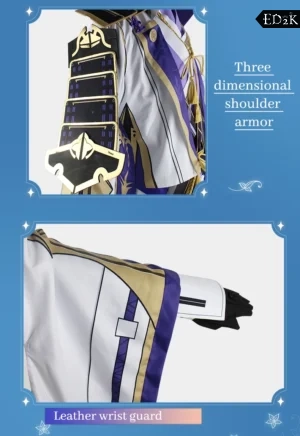Genshin Impact: Kamisato Ayato | Blue White Traditional Uniform Cosplay Costume