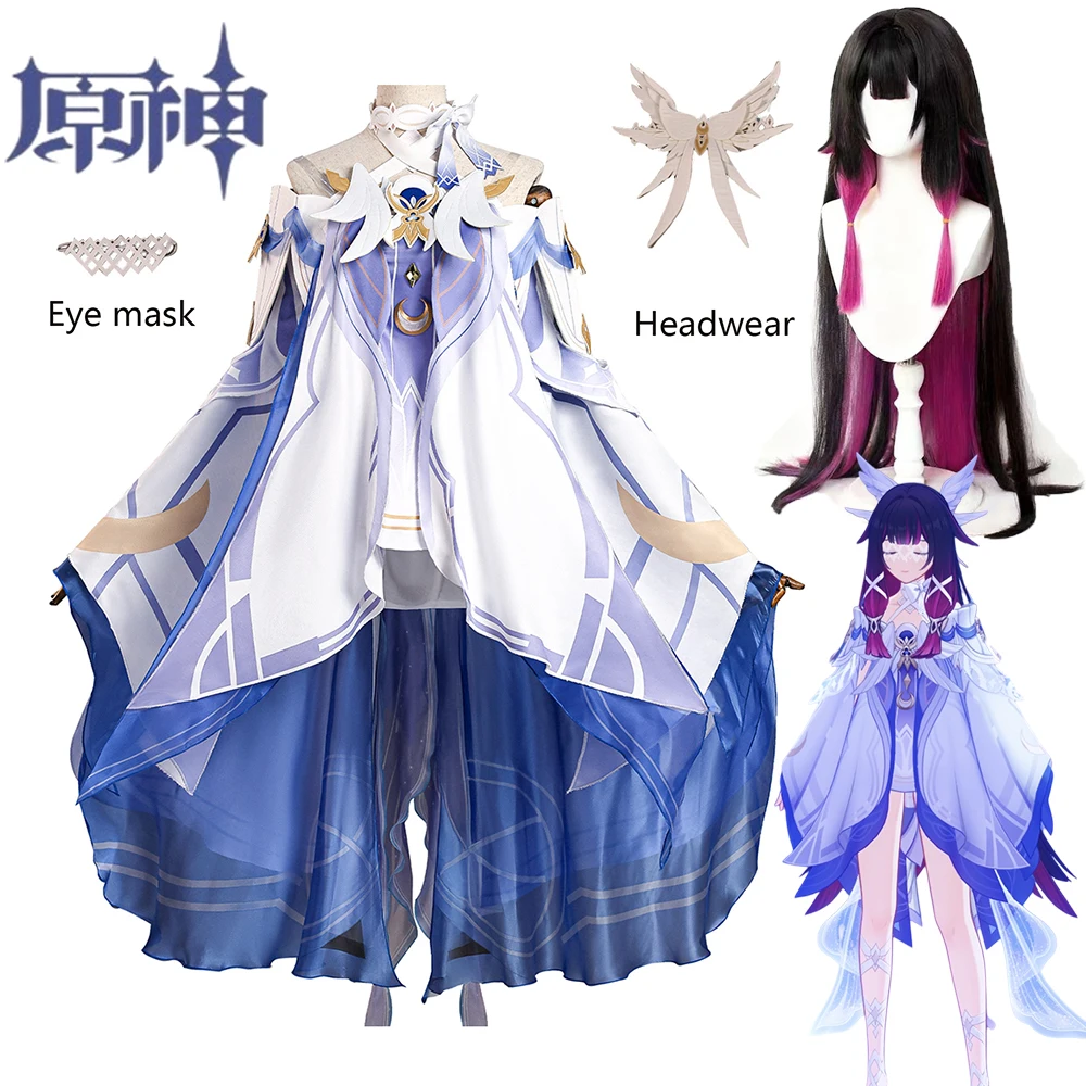 Genshin Impact: Columbina | Ppurplr Uniform Cosplay Costume Set