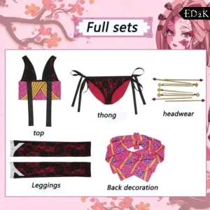 Demon Slayer: Kimetsu no Yaiba: Daki | Kimono Dress Cosplay Costume Set
