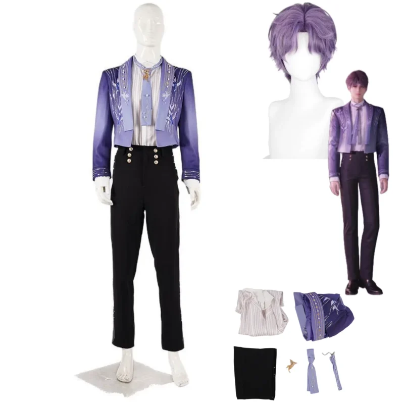 Love and Deepspace: Qi Yu | Fantasy Purple Cosplay Costume Set