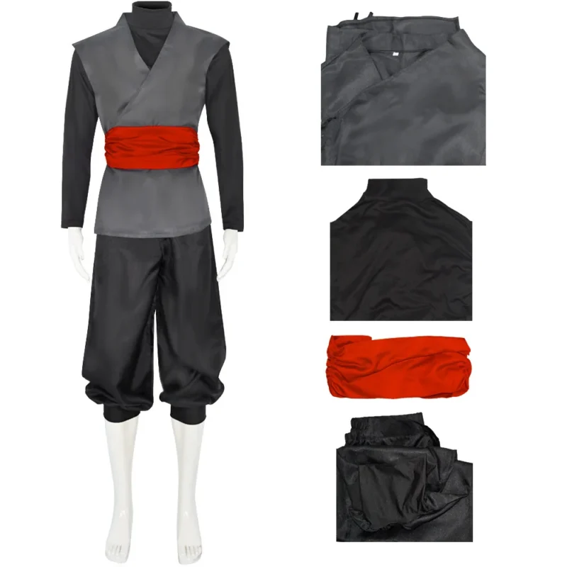 Alternative view of Dragon Dall: Son Goku | Gray Kung Fu Suit Cosplay Costume