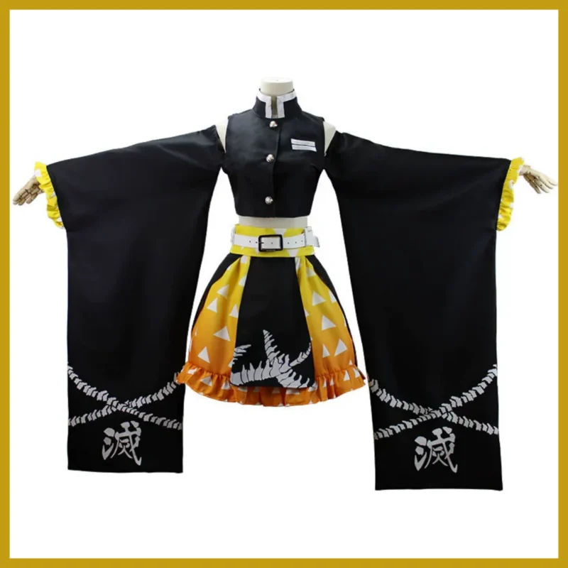 Alternative view of Demon Slayer: kimetsu no Yaiba: Agatsuma Zenitsu | Lolita Dress Cosplay Costume Set