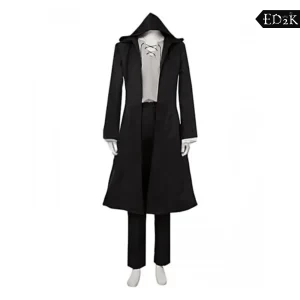 Attack on Titan: Eren Yeager | Black Hooded Coat Casual Cosplay Costume Set