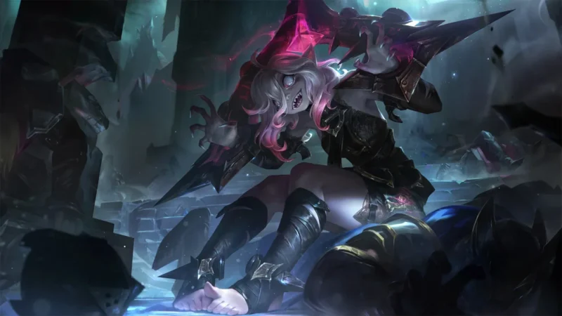 League of Legends: Ruined King Briar | Black PU Jumpsuit Cosplay Costume Set