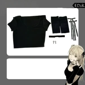 Death Note: MisaMisa | Black Gothic Dress Cosplay Costume Set