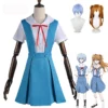 Neon Genesis Evangelion: Asuka Langley And Ayanami Rei | Blue School Uniform Cosplay Costume Set