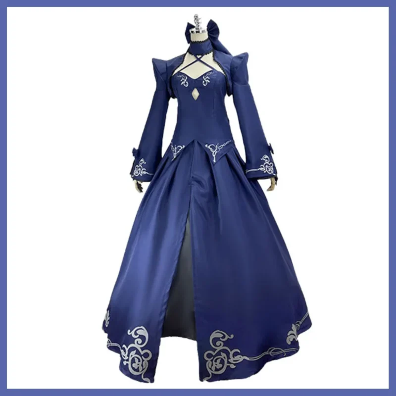 Fate/Stay Night: Altria Pendragon | Blue Evening Dress Cosplay Costume Set