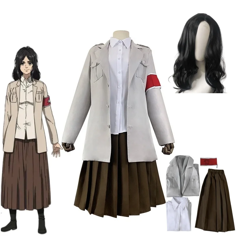 Attack on Titan: Pieck Finger | Khaki Uniform Cosplay Costume Set
