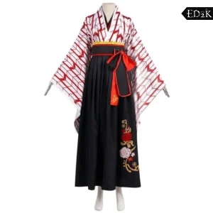 Alternative view of [Pre-order] Final Fantasy XIV: Far Eastern Schoolgirl | Red Kimono Suit Cosplay Costume