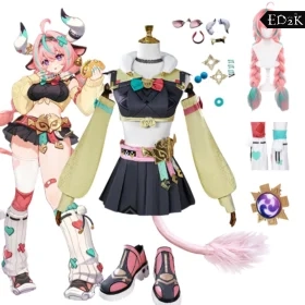 Genshin Impact: Varesa | Black Traditional Dress Cosplay Costume Set