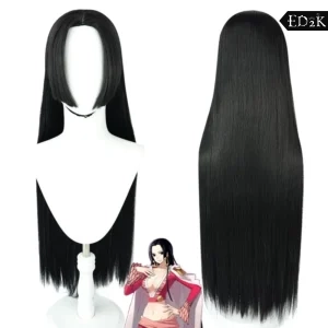 One Piece: Boa Hancock | Black Heat Resistant Long Hair Wig Cosplay Wig
