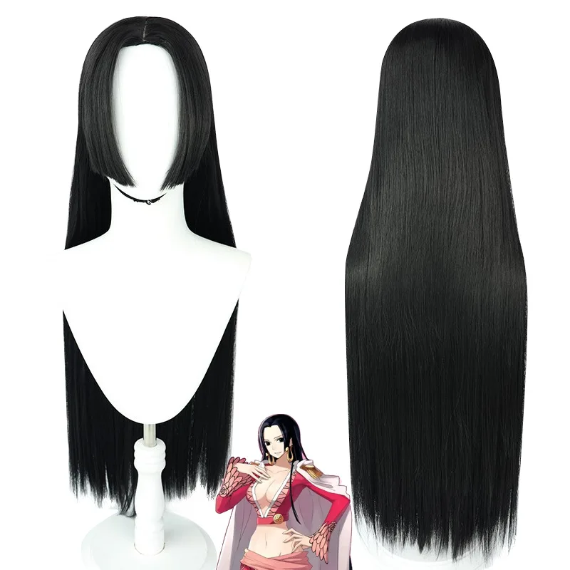 One Piece: Boa Hancock | Black Heat Resistant Long Hair Wig Cosplay Wig