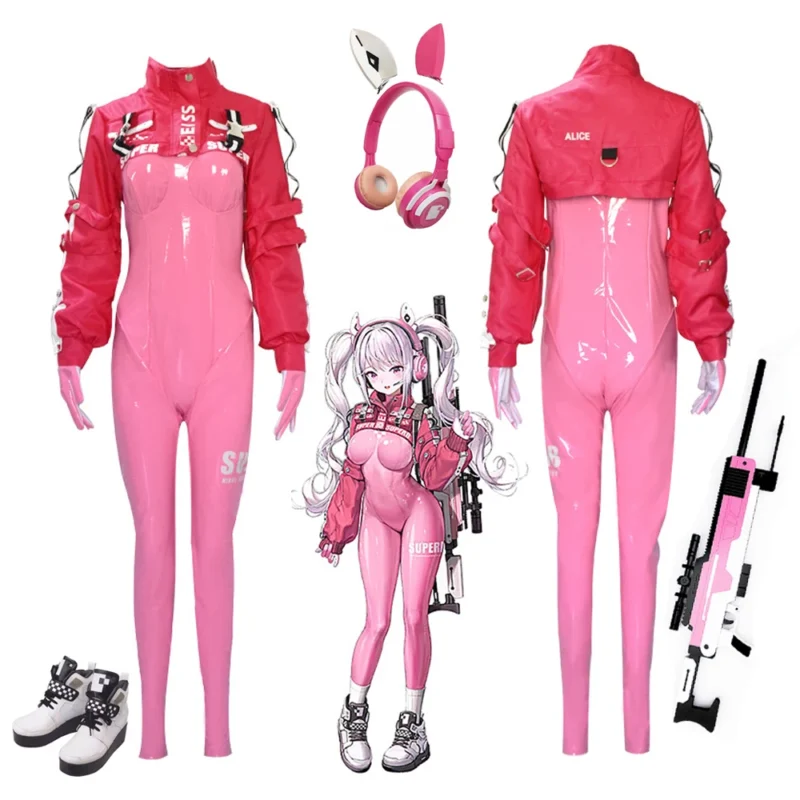 Goddess of Victory: NIKKE: Alice | Pink Uniform Cosplay Costume Set