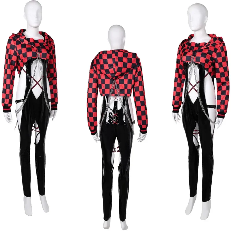 Alternative view of Stellar Blade: Eve | Black And Red Battle Suit Cosplay Costume